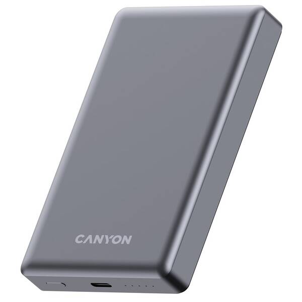 Powerbank Canyon OnPower 510 Slim MagSafe PD20W 10000 mAh sivý

