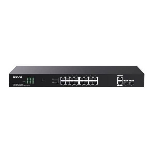 Switch Tenda TEG1120P-16-150W čierny

