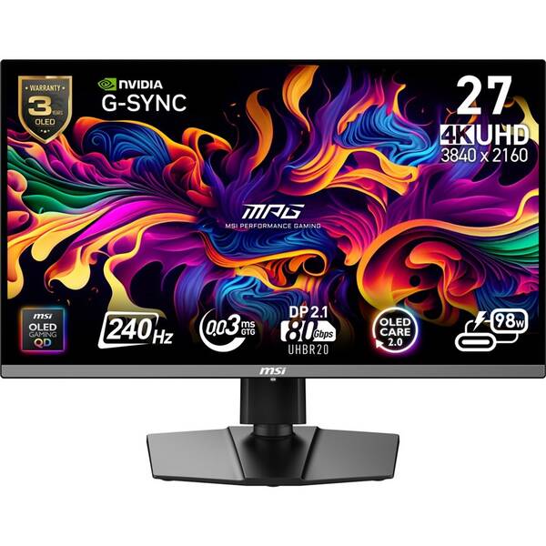 Herný monitor MSI MPG 272URX QD-OLED čierny

