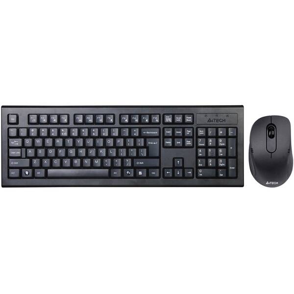 Klávesnica s myšou A4Tech 7100N + V-Track optická myš, USB, CZ čierna

