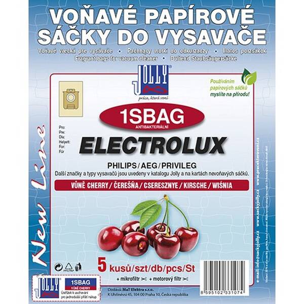 Vrecká pre vysávače Jolly 3107S 1S BAG (5 ks) - cherry 


