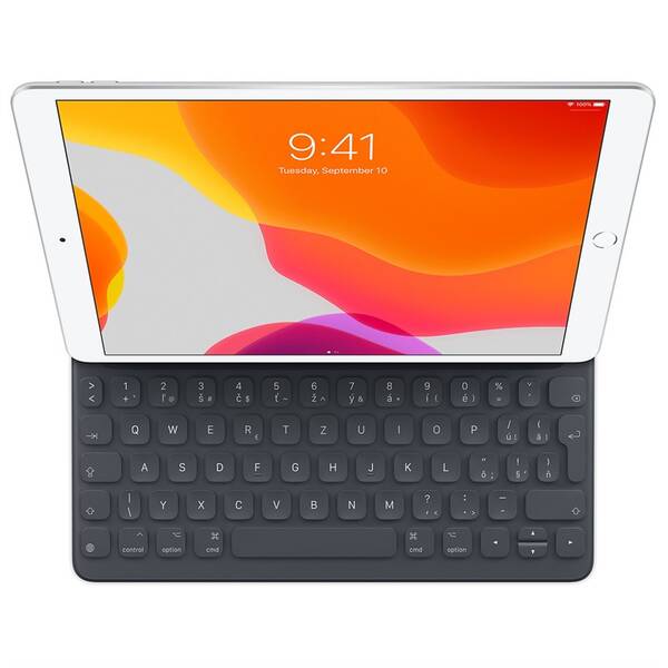 Puzdro s klávesnicou na tablet Apple Smart Keyboard k iPadu (7. generace) a iPadu Air (3. generace), SK sivé

