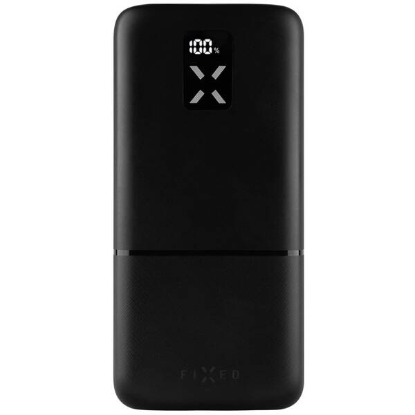 Powerbank FIXED Zen 30 s LCD displejom a výstupom PD 20W, 30 000 mAh čierny

