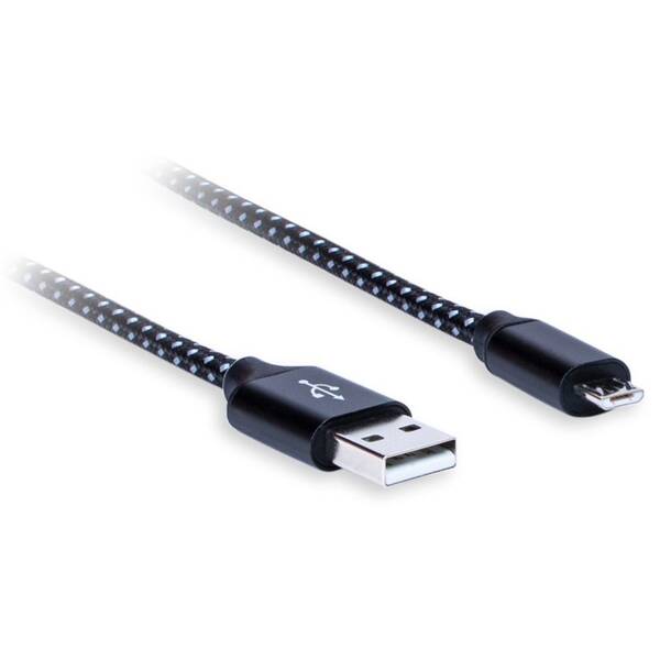 Kábel AQ USB/Micro USB, 2,4 A, 1m čierny

