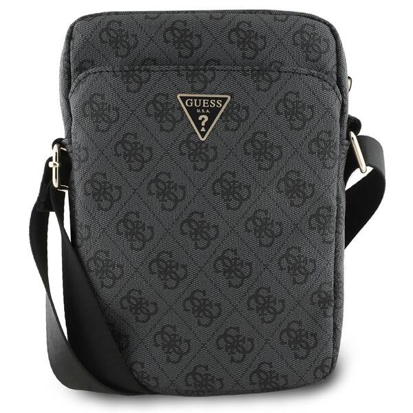Taštička cez rameno Guess PU 4G Triangle Logo 8" čierna

