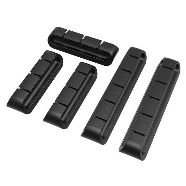 Držiak AKASA Cable Cord Holder, 3x3-port + 2x5-port čierny

