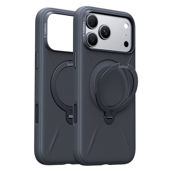 Kryt na mobil Torras Ostand Q3 Silicone na Apple iPhone 18 Pro čierny

