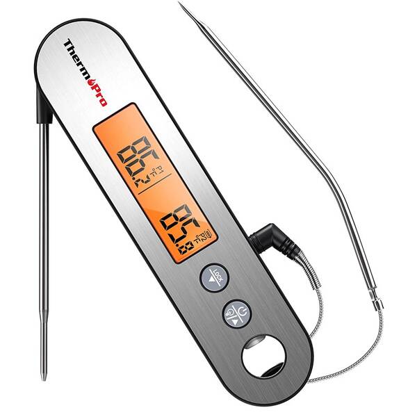 Teplomer do mäsa ThermoPro TP-610 strieborný

