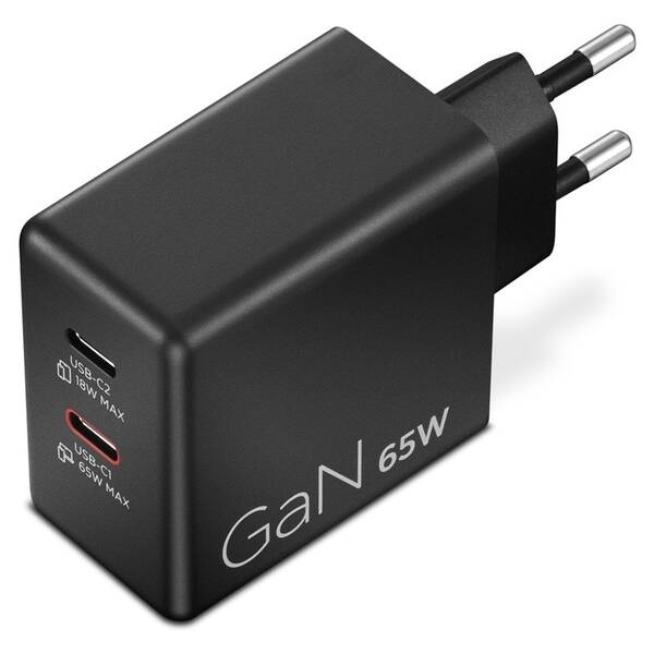 Nabíjačka do siete Lenovo Dual USB-C 65W GaN Charger čierny

