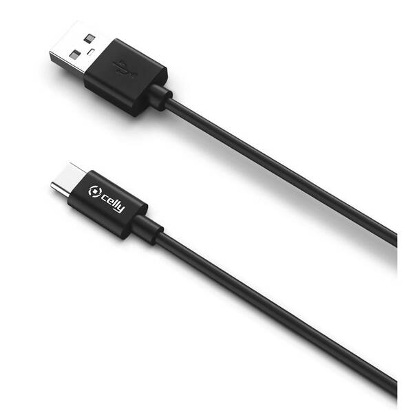 Kábel Celly USB-C/USB-A, 15 W, 1 m čierny

