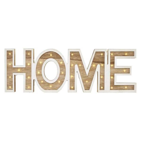 LED dekorácie EMOS nápis HOME drevený, 45cm, 2x AA, vnútorná, teplá biela 

