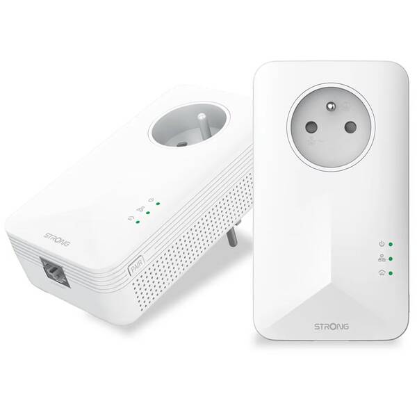 Sieťový rozvod LAN po 230V Strong CPL 1000 Duo FR V2 biela

