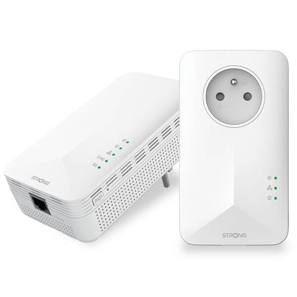Sieťový rozvod LAN po 230V Strong Wi-Fi 1000 Kit FR V2 biela

