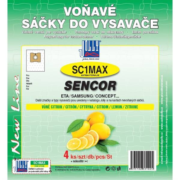 Vrecká pre vysávače Jolly MAX SC 1 lemon perfume (4 ks) 

