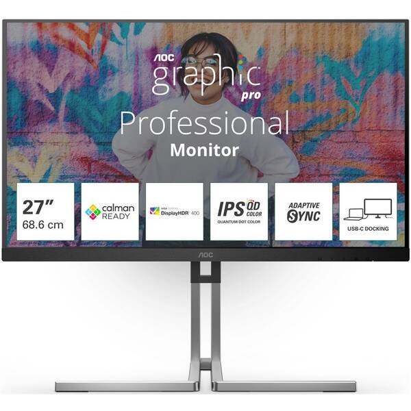 Monitor AOC Q27U3CV čierny/strieborný


