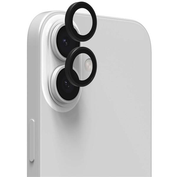 Ochranné sklo šošovky fotoaparátu ZAGG InvisibleShield Premium GL (CameraRings) na Apple iPhone 17/16/16 Plus čierne

