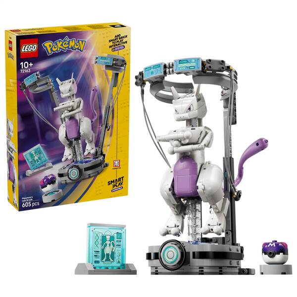 Stavebnica LEGO® Pokémon™ 72163 SMART Play™: Mewtwo – útek z laboratória 

