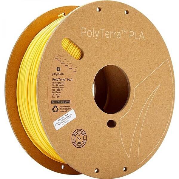Tlačová struna (filament) Polymaker PolyTerra PLA, 1,75 mm, 1 kg - Savannah Yellow 

