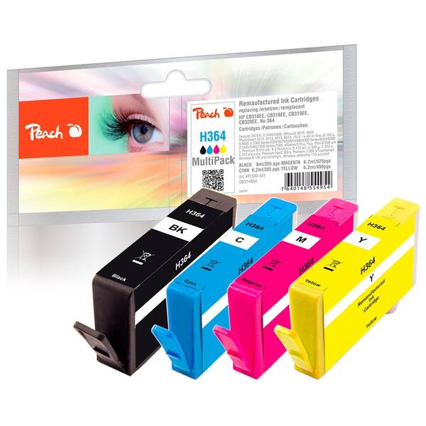 Cartridge Peach HP 364, MultiPack, 1x9, 3x6,2 ml - CMYK 

