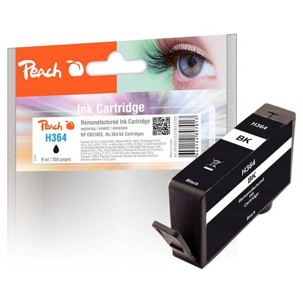 Cartridge Peach HP 364, 355 strán čierna

