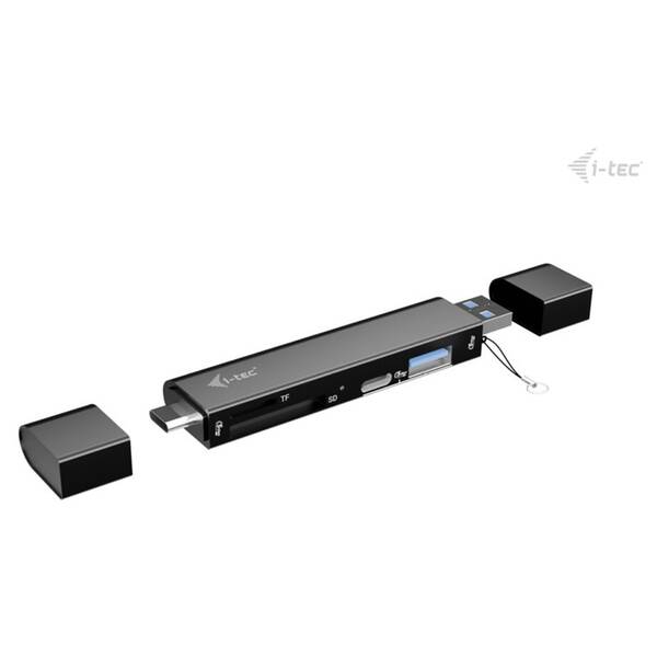 USB Hub i-tec USB-C/USB-A Dongle SD/TF, 2x USB čierny

