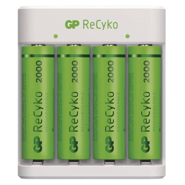 Nabíjačka GP Eco E411 + 4× AA ReCyko 2000 

