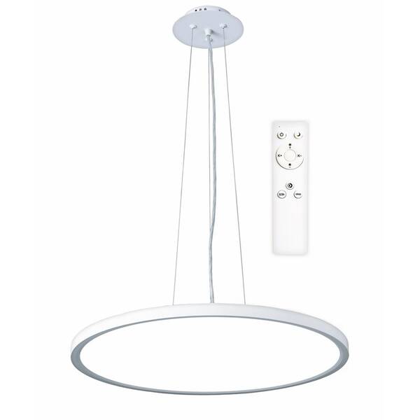 Závesné svietidlo Top Light Revit 60BZ RC, s diaľkovým ovládačom, 50W, 5000lm, stmievanie, pamäť, priemer 60cm, výška 120cm biele

