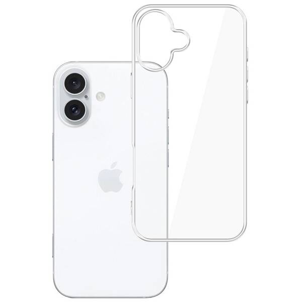 Kryt na mobil 3mk Clear Case na Apple iPhone 16 Plus priehľadný

