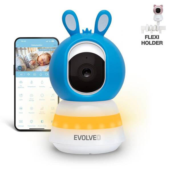 Detská elektronická pestúnka Evolveo Baby Monitor LUX (CAM-LUX-B) modrá


