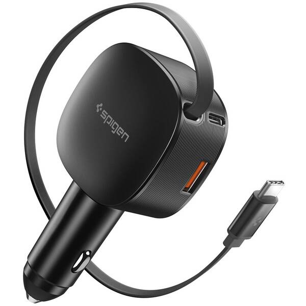Adaptér do auta Spigen Essential 60W čierny

