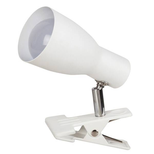 Stolná lampa Rabalux Ebony 6026, s klipem biela


