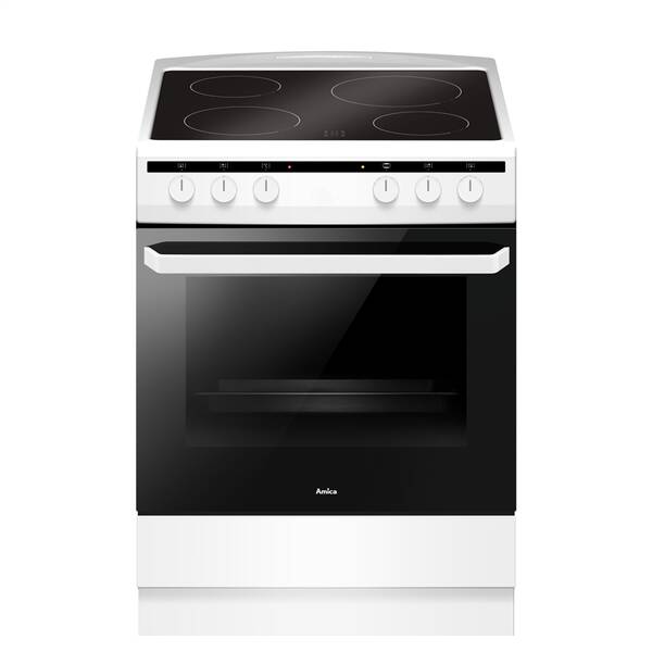 Sklokeramický sporák Amica SS 6110 RW biely

