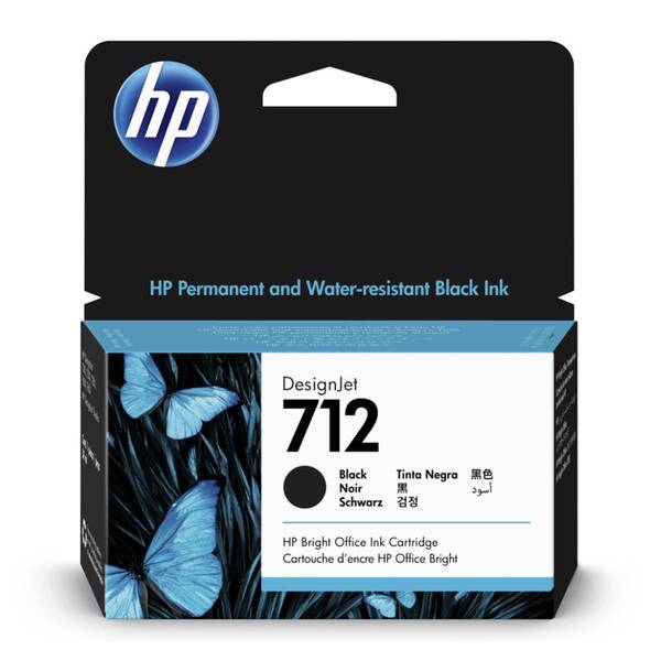 Cartridge HP 712, 38 ml čierna

