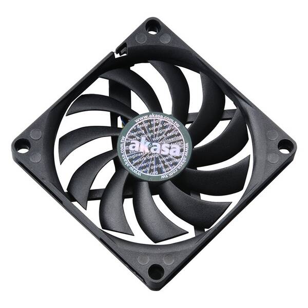 Ventilátor AKASA Slim, 80 mm, PWM čierny

