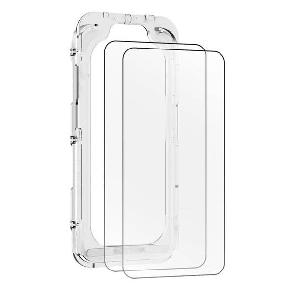 Tvrdené sklo Mobile Origin EasyGlass na iPhone 15 Pro, s aplikátorom (2 ks) priehľadné

