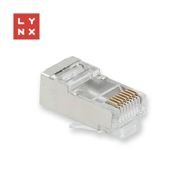 Koncovka Lynx STP Cat6, 50µ, 100ks priehľadná


