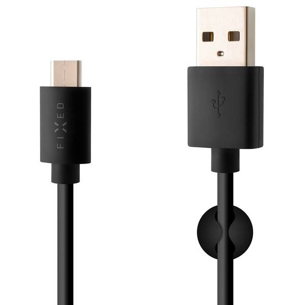 Kábel FIXED USB/USB-C, USB 2.0, 2m čierny

