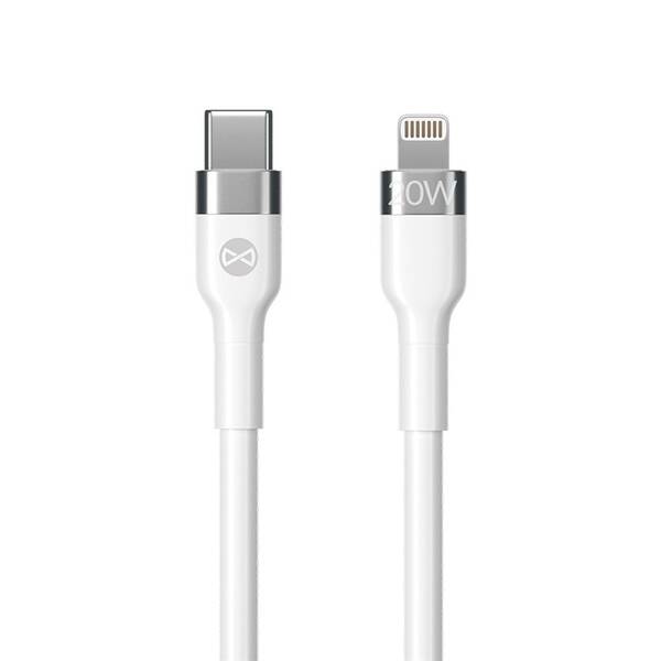 Kábel Forever Flexible USB-C/Lightning, 20W, 1m biely


