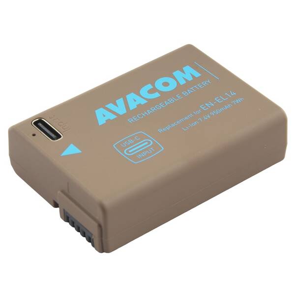 Batéria Avacom Nikon EN-EL14 Li-Ion 7.4V 950mAh 7Wh USB-C sivá

