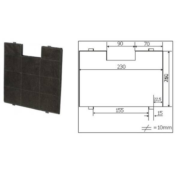 Uhlíkový filter Amica FWK 280 

