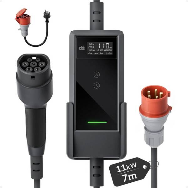 Nabíjacia stanica dé 11kW Portable Charger with 7m cable čierna

