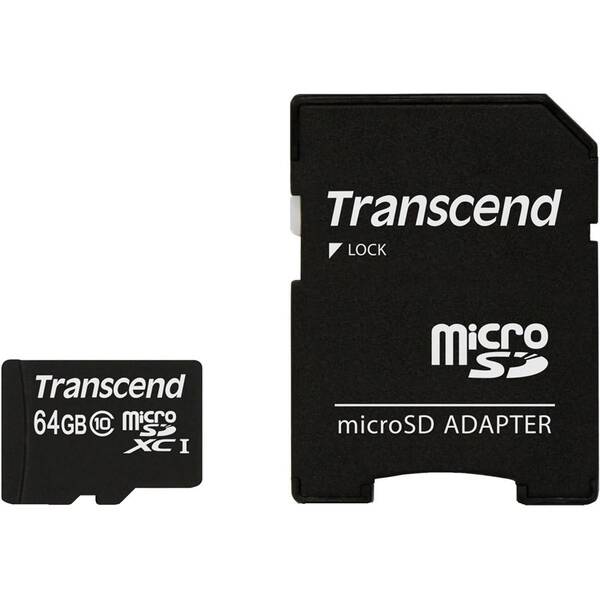 Pamäťová karta Transcend 64GB UHS-I U1 (95R/45W) + adaptér 

