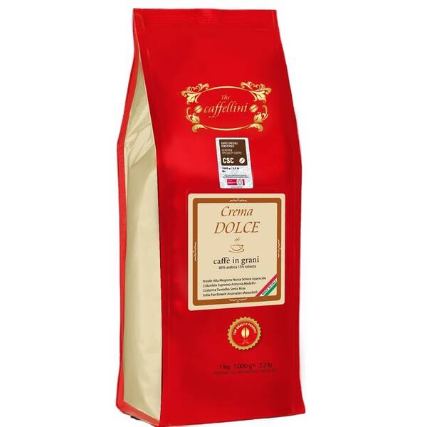 Káva zrnková Caffellini CREMA DOLCE 1KG 

