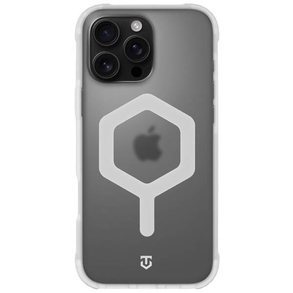 Kryt na mobil Tactical MagForce Hexagon na Apple iPhone 16 Pro Max biely/priehľadný

