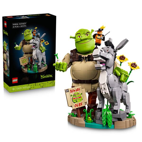 Stavebnica LEGO® Shrek 72423 Shrek, Oslík a Kocour v botách 

