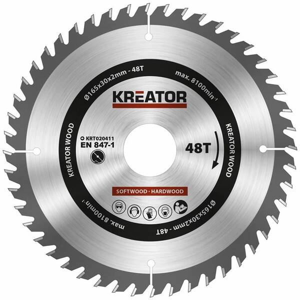 Pílový kotúč Kreator KRT020411 165mm 48T 

