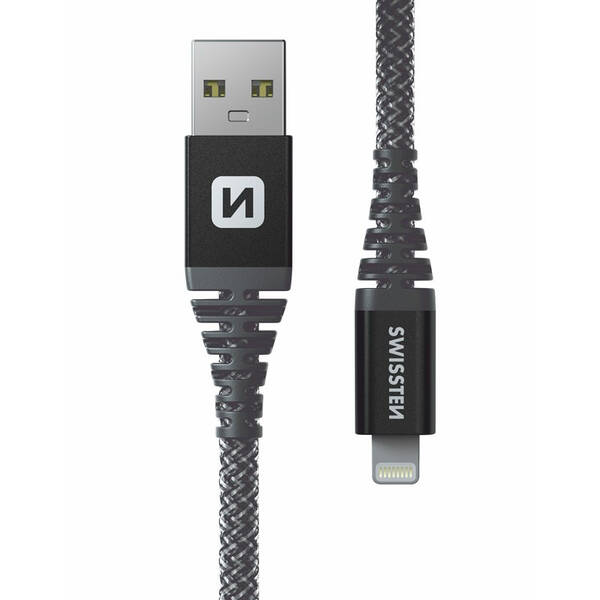 Kábel Swissten ARAMID REINFORCED USB/Lightning, 1,5 m 

