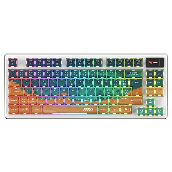 Klávesnica MSI Forge GK600 TKL Wireless Mars biela

