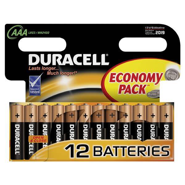 Batéria alkalická Duracell Basic AAA 2400 K12 

