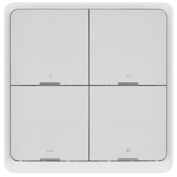 Vypínač EMOS GoSmart IP-2004ZW, ZigBee 3.0, 4-tlačidlový biely


